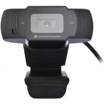 Conceptronic AMDIS 720P HD internetinė kamera su mikrofonu, 1280 x 720 pikselių, 30 kadrų per sekundę, 1280x720@30fps, 1920x1080@30fps, 5 V, USB 2.0, juoda