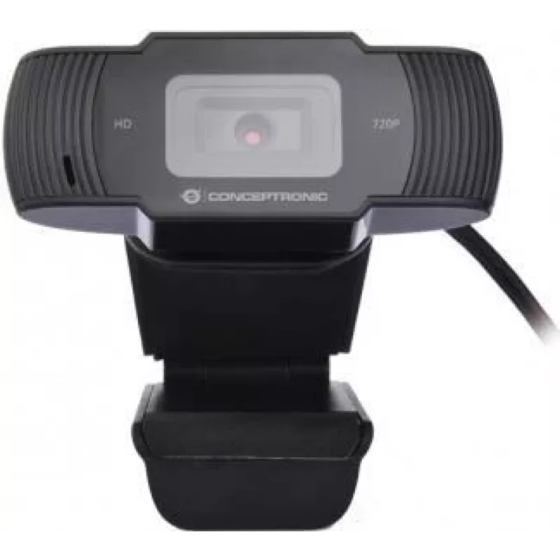 Conceptronic AMDIS 720P HD internetinė kamera su mikrofonu, 1280 x 720 pikselių, 30 kadrų per sekundę, 1280x720@30fps, 1920x1080@30fps, 5 V, USB 2.0, juoda