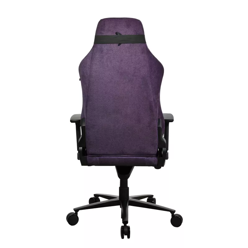 Žaidimų kėdė Arozzi Vernazza SoftFabric Purple — ergonomiškas dizainas, reguliuojami porankiai ir aukštis