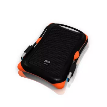 HDD/SSD korpusas Silicon Power Armor A30, 2,5 colio vieno lizdo, USB 3.2 Gen 1, Micro-USB A, oranžinė/juoda
