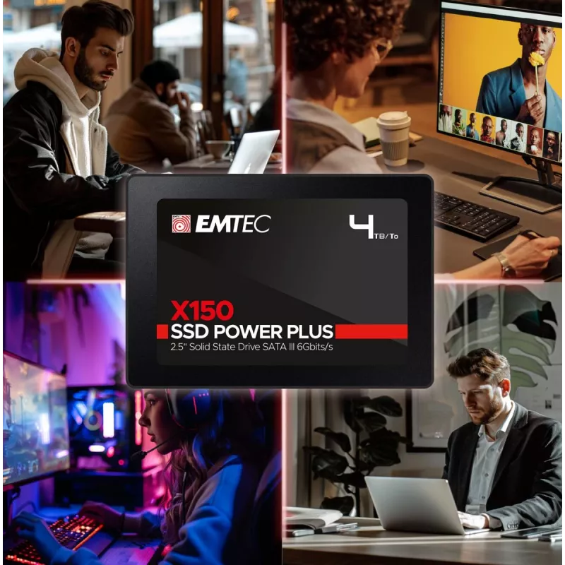 SSD diskas Emtec X150 4 TB 2,5 colio SATA III 3D NAND modelis ECSSD4TX150