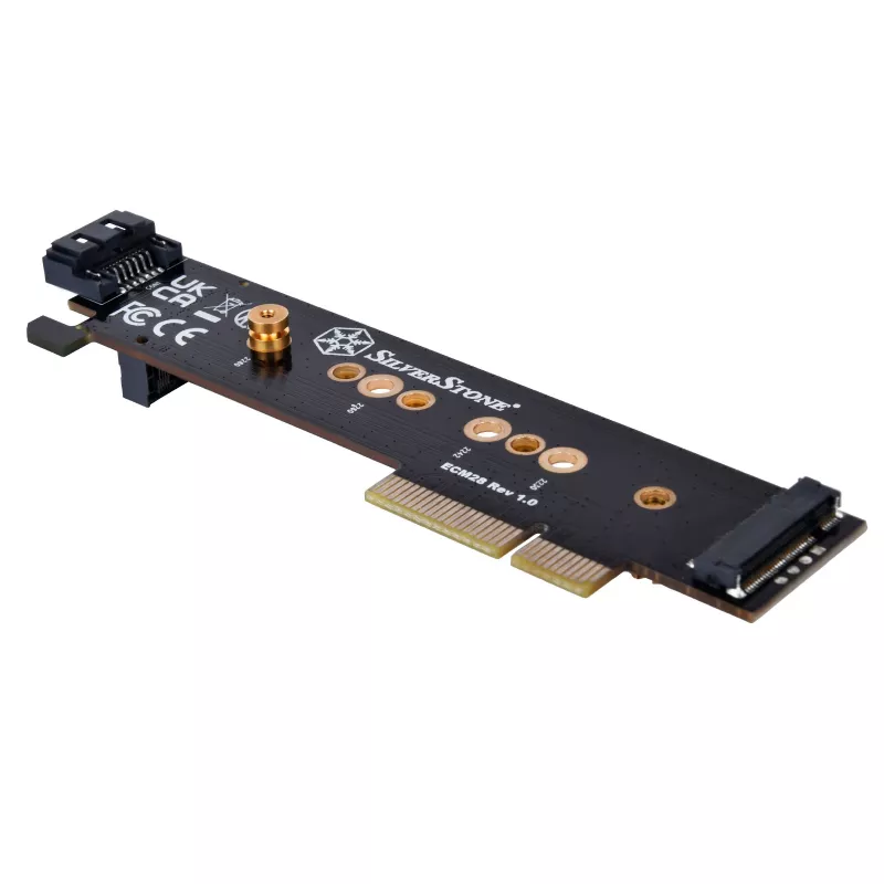 Silverstone SST-ECM28 M.2/SATA adapterio plokštė, PCIe 4.0, 1x M-Key, 1x SATA
