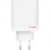Maitinimo adapteris ONEPLUS SUPERVOOC 120W dviejų prievadų laidinis įkroviklis, 120W bendra išvestis, 1x USB-C + 1x USB-A, 100–240V, 145 g, baltas
