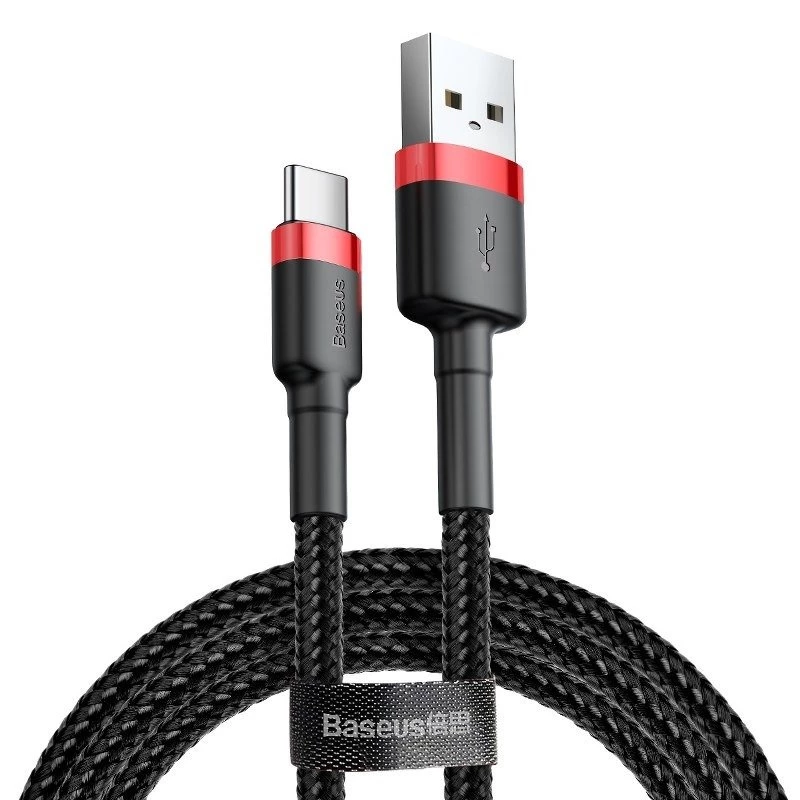 Mobiliojo telefono laidas Baseus 6953156278219 Raudonas 1m USB A USB C