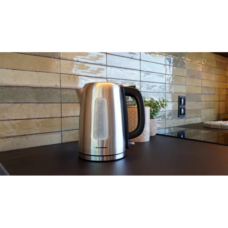 Elektrinis virdulys BLAUPUNKT EKS412 — 1,7 l nerūdijančio plieno, 2200 W, vandens lygio indikatorius, 360° pagrindas