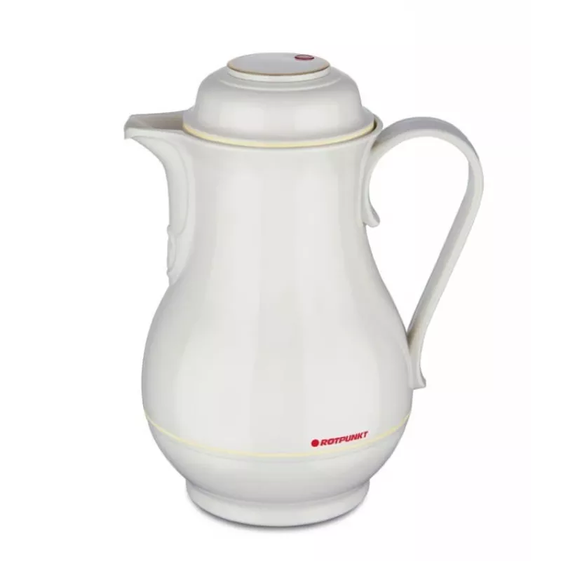 Termosas ąsotis ROTPUNKT 1,2 l, dramblio kaulo spalvos — 24 val. karšta / 36 val. šalta, rankena, 199×255 mm