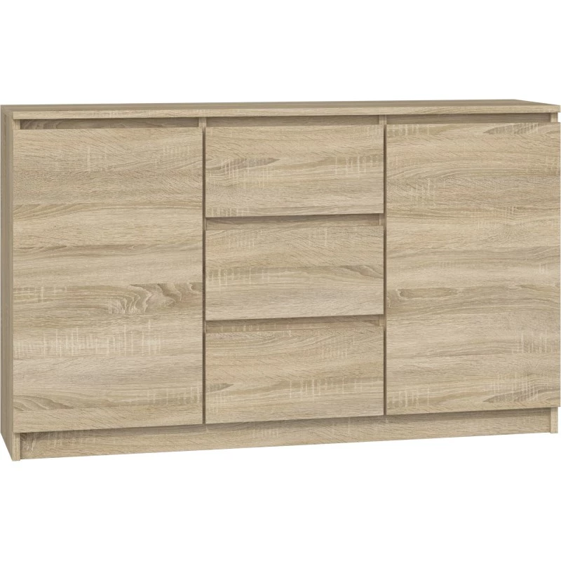 Topeshop KOMODA 2D3S DĄB SONOMA komoda