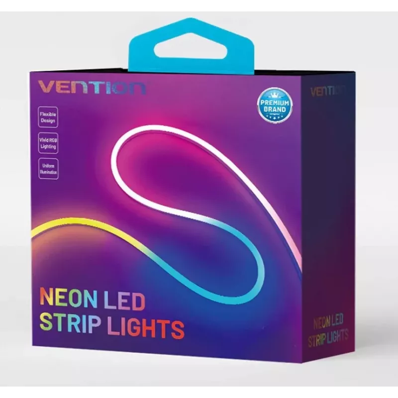 LED juostelė Vention PAEWH 2 m, maitinama per USB 5 V, RGB su IR nuotolinio valdymo pulteliu, tvirtinama dvipuse juosta