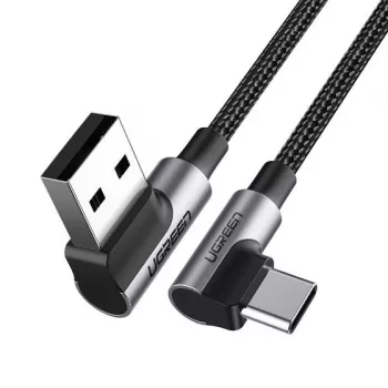 Ugreen 20856 USB kabelis USB 2.0 USB A USB C Juoda, Sidabrinė