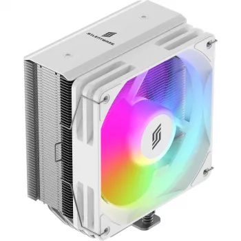 CPU aušintuvas Silentware Bora RGB White su 120mm PWM ARGB ventiliatoriumi, 215W TDP, suderinamas su AM5 ir LGA1851