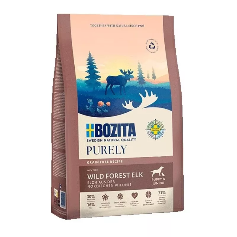 BOZITA Purely Junior Elk su vištiena – sausas šunų ėdalas – 11kg