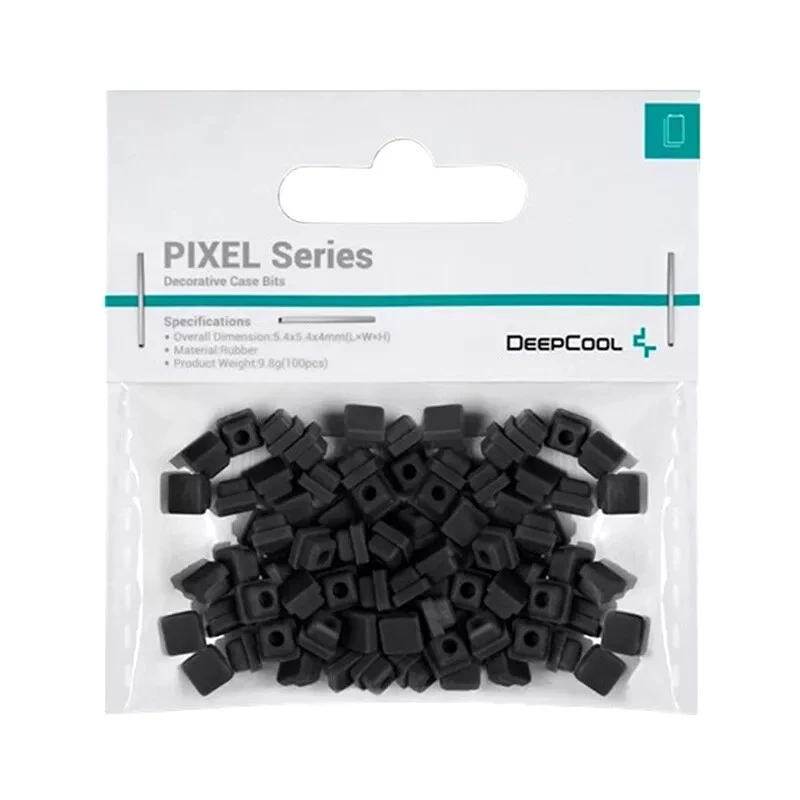 Guminiai laikikliai DeepCool PIXEL universalus rinkinys 100 vnt., juodi, 9,8 g bendras svoris