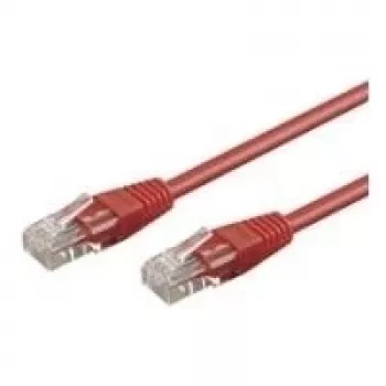 Wentronic Goobay CAT 5e komutacinis kabelis, U/UTP, raudonas, 1 m – CCA vario mišinys (68344)
