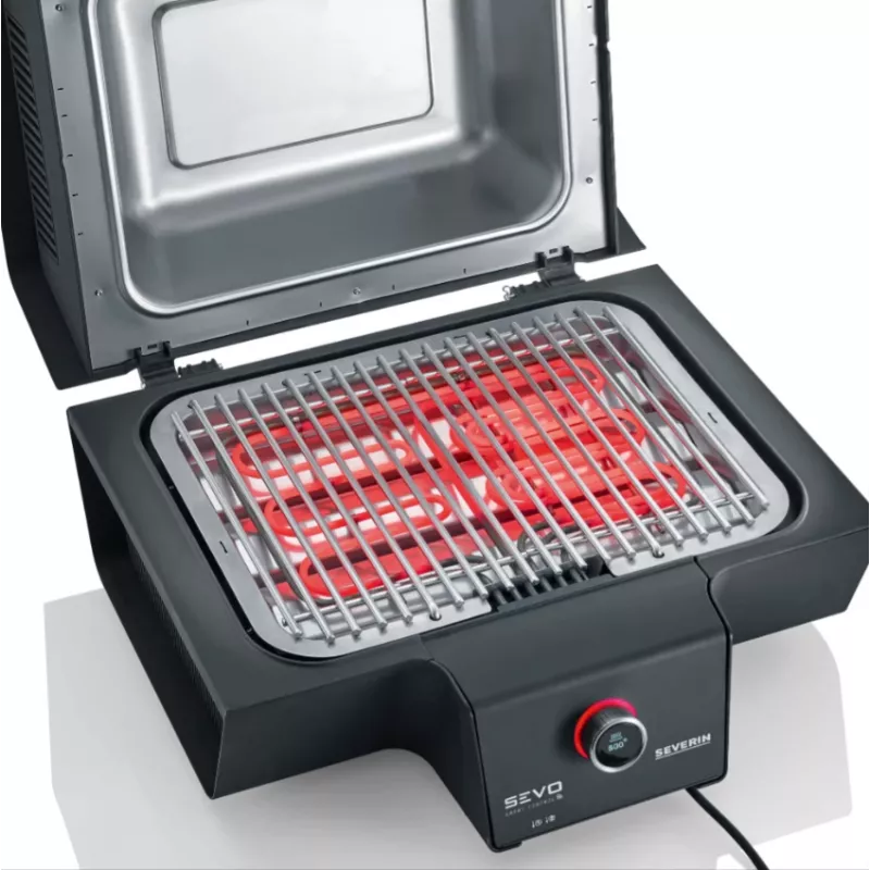 Stalinis elektrinis grilis Severin PG 8138 3000 W juodas nerūdijantis plienas