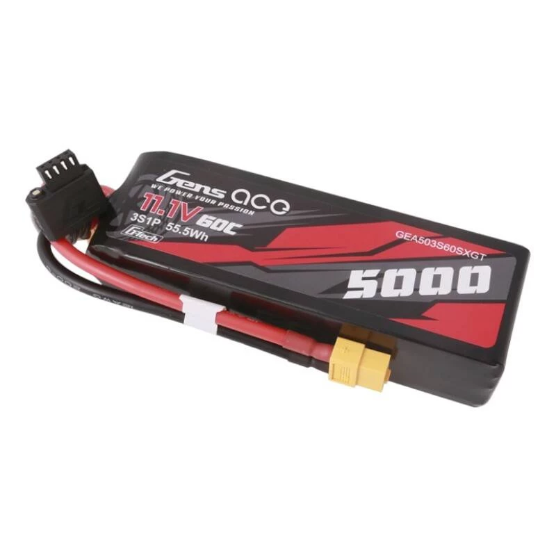 Gens ace G-Tech 5000mAh 11,1 V 60C 3S1P LiPo su XT60 jungtimi