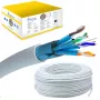 Tinklo kabelis Extralink vytos poros CAT6A FTP (F/FTP) V2 vidinis 500 m pilkas