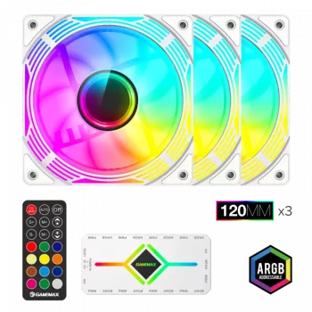 Gamemax | Korpuso ventiliatorius | KF300 BK | Balta