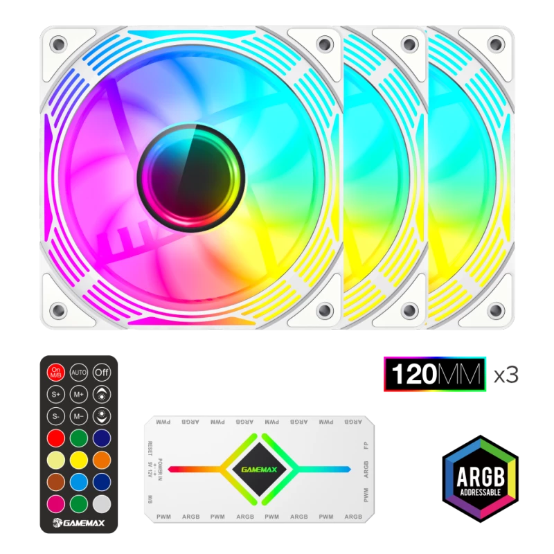 Gamemax | Korpuso ventiliatorius | KF300 BK | Balta