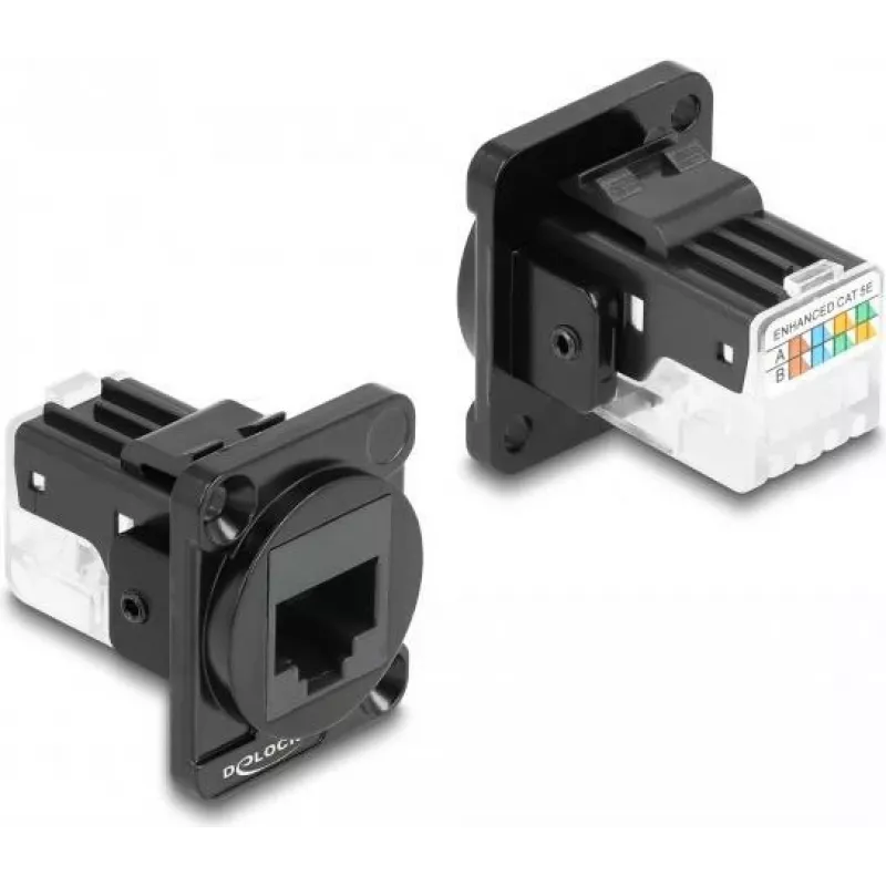 DeLOCK D tipo modulis RJ45 Cat.6A lizdas į LSA lizdą juodas 87817