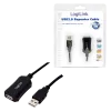 LogiLink USB 2.0 kartotuvinis kabelis - 5,0 m USB kabelis 5 M USB A