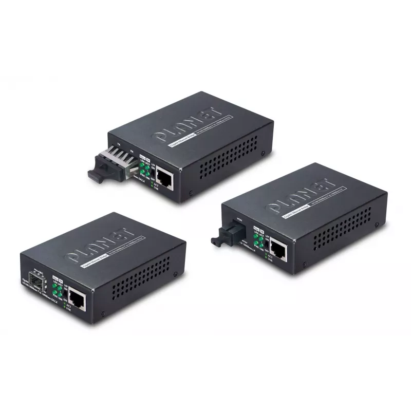 PLANET GT805A tinklo medijos keitiklis 1000 Mbit/s Daugiamodis Juoda