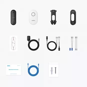 Reolink D340W - 5 MP vaizdo durų skambutis su gongu, 2,4/5 GHz Wi-Fi, asmens aptikimas, dvipusis garsas, veikia su NVR