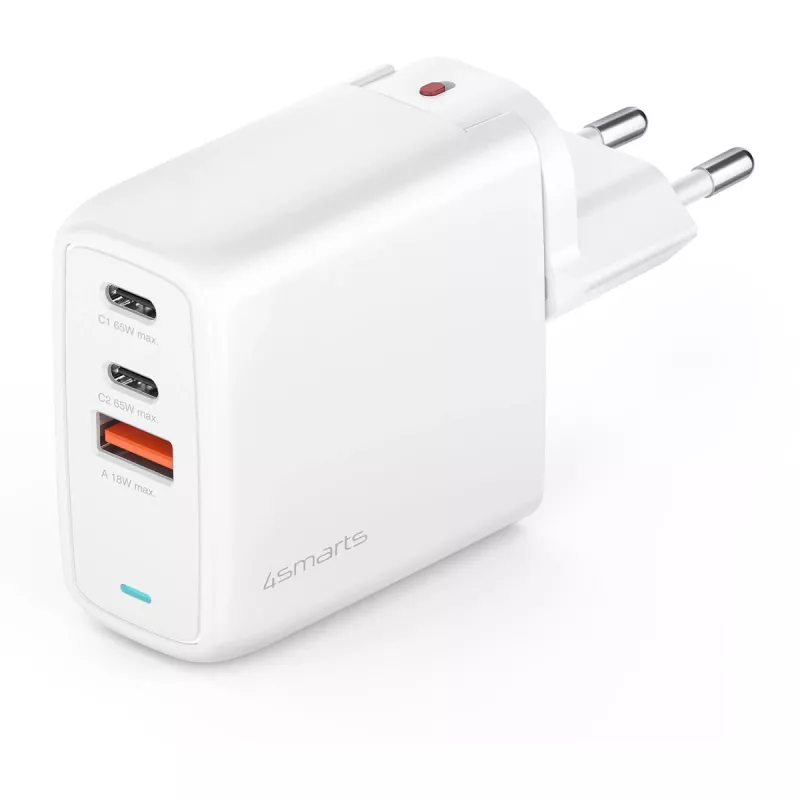 Įkroviklis patalpoms 4smarts GaN Flex Universal White