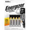 ENERGIZER ŠARMINĖ BATERIJA ALKALINE POWER AAA LR03 4 VIENETAI