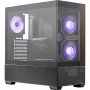 Cooler Master Elite 690 PC korpusas, Midi-Tower, ATX, grūdintas stiklas - 4x ARGB ventiliatorius, mediena, juoda