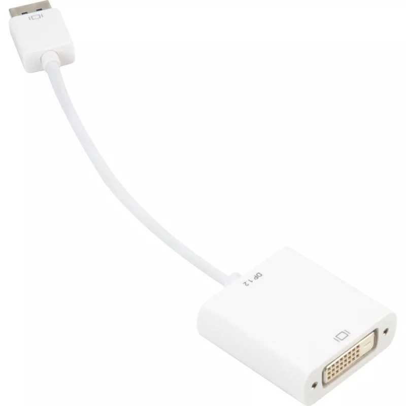 Sharkoon DisplayPort į DVI adapterio kabelis 0,15 m baltas — DisplayPort 1.2 į DVI