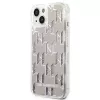 Karl Lagerfeld KLHCP14MLMNMS iPhone 14 Plus 6.7 kietas dėklas sidabrinis/sidabrinis Liquid Glitter Monogram