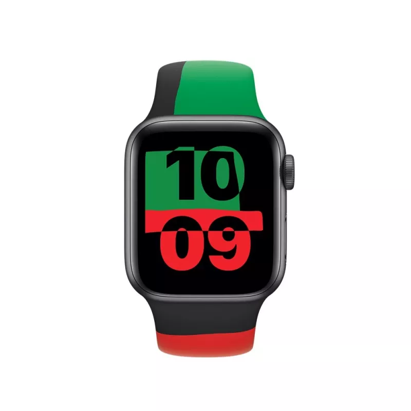 „Apple“ apyrankė 40 mm juoda „Unity Sport“ apyrankė M/L juoda žalia raudona