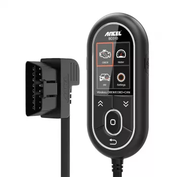 Diagnostinis skaitytuvas Ancel BD310 OBD2 Bluetooth — transporto priemonės gedimų skaitytuvas ir tiesioginių duomenų įrankis