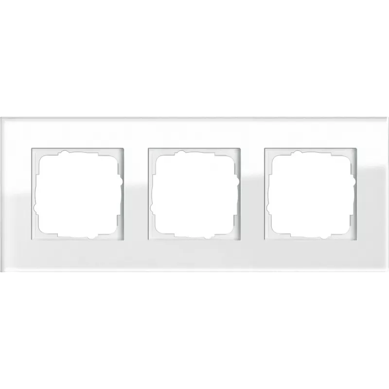 Stiklinis jungiklio dengiamasis rėmelis Gira Esprit Glas White, bevaržtis, 95×236,8×9,85 mm