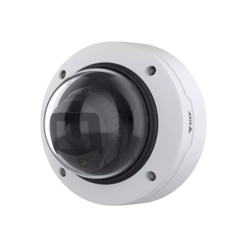 IP kupolinė apsaugos kamera AXIS P3277‑LV — 2592×1944 CMOS, 104° HFOV, 30 kadrų/s, montavimas prie lubų/sienos, vidaus/lauko