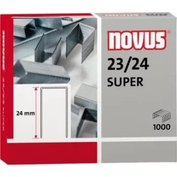 Sąvaržėlės NOVUS 23/24, 1 000 vnt. juostelė, skirtos suderinamiems segtuvams