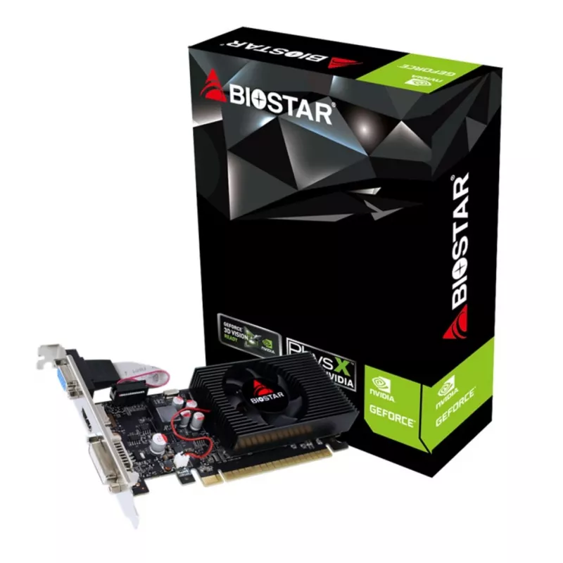 Vaizdo plokštė BIOSTAR GeForce GT 730 — 4 GB GDDR3, 128 bitų, PCIe x16 2.0