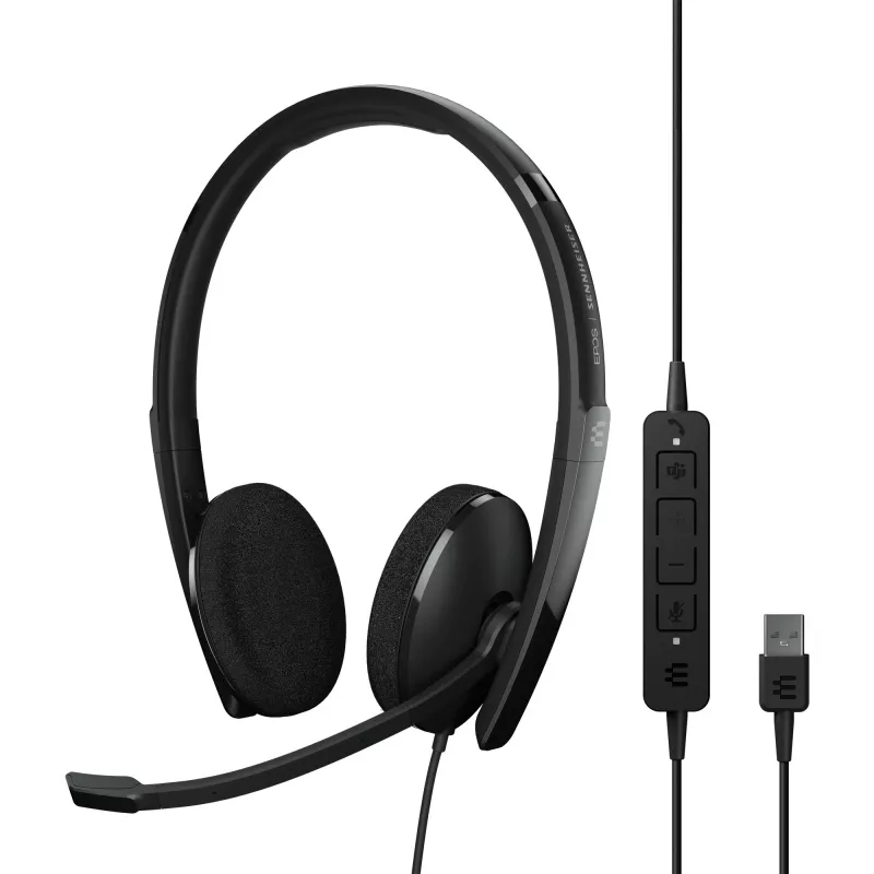 EPOS | SENNHEISER ADAPT 160T USB II ausinės, laidinės, lankeliu, biurui/skambučių centrui, USB Type-A, juodos