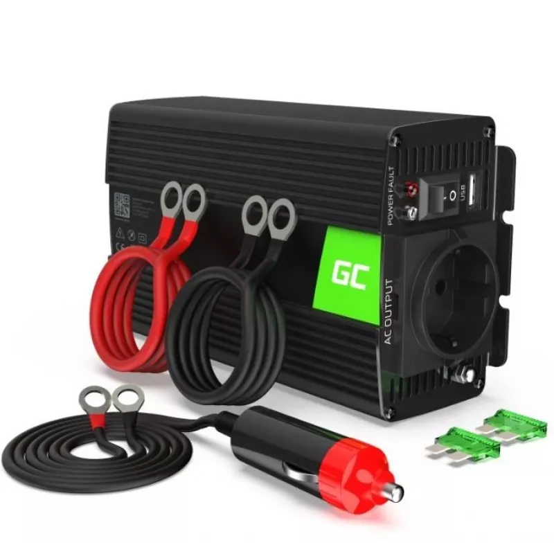 Maitinimo adapterio inverteris Green Cell INV17 Auto 500W Juoda