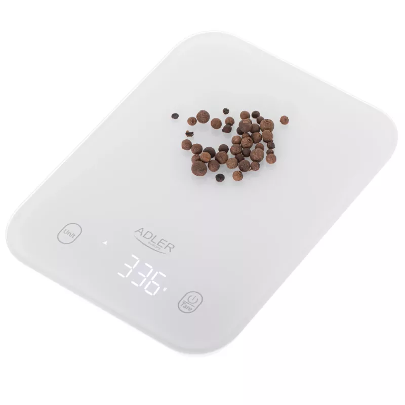 Adler virtuvinės svarstyklės | AD 3181w | padalos vertė 1 g | ekrano tipas LED | baltos