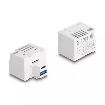 DeLOCK Keystone modulis USB Type-A USB Type-C PD 20W Baltas