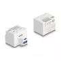 DeLOCK Keystone modulis USB Type-A USB Type-C PD 20W Baltas