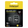 Intenso Performance - „Flash“ atminties kortelė (su microSDXC į SD adapteriu) - 64 GB - UHS-I U1 / 10 klasė - microSDXC UHS-I (3424490)