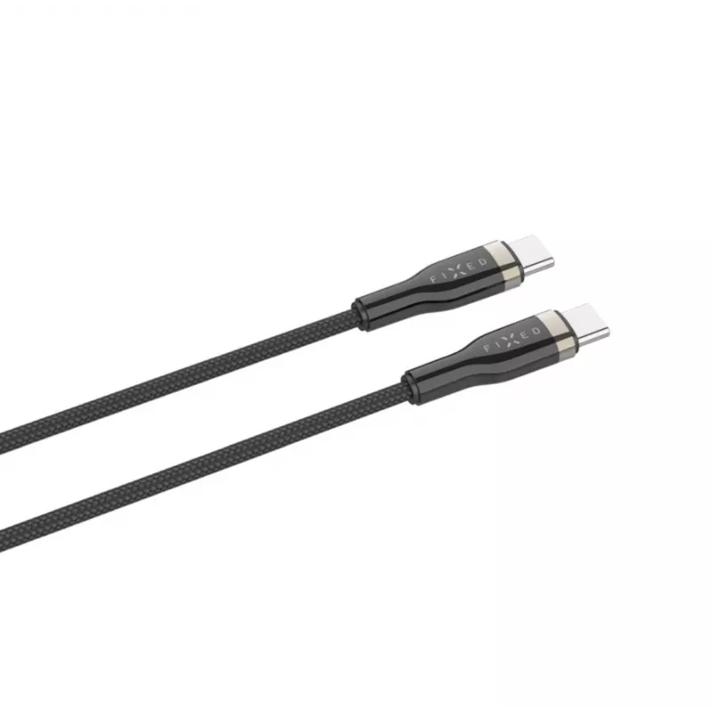 USB-C į USB-C kabelis FIXED FIXDB-CC2-BK — 2 m, 100 W, fiksuotas nenuimamas