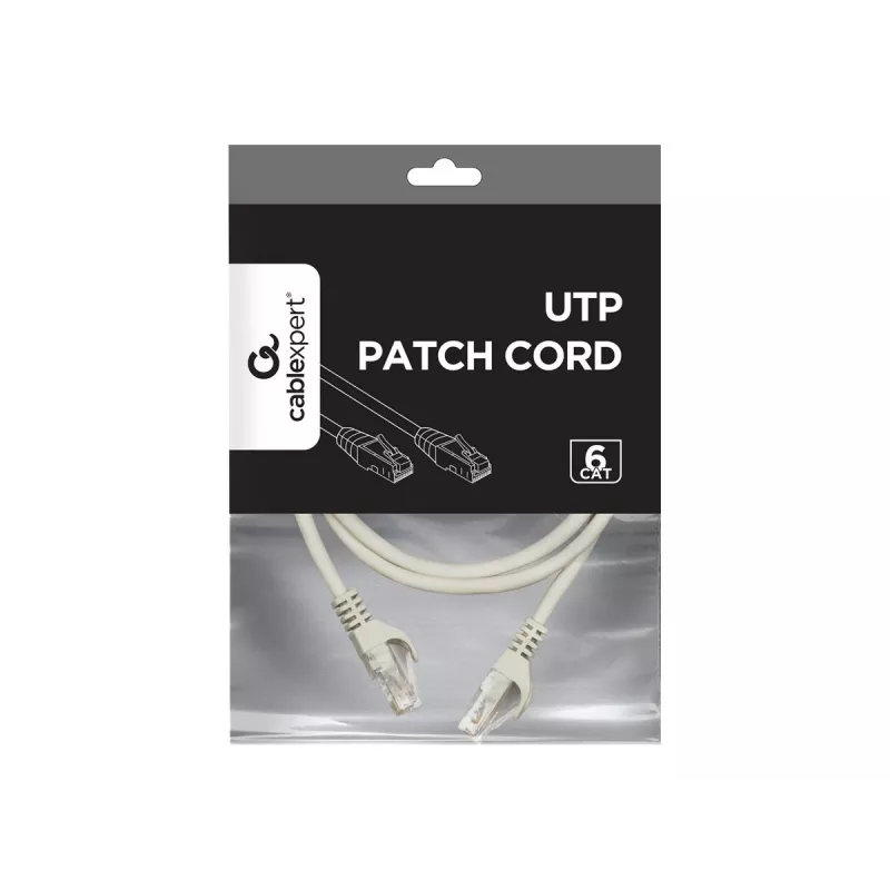 Tinklo kabelis Gembird Cat6 RJ-45 į RJ-45 1 m, U/UTP, 24 AWG, pilkas