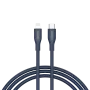 USB-C į Lightning laidas CANYON CLNM60 60W MFi 1 m silikoninis mėlynas