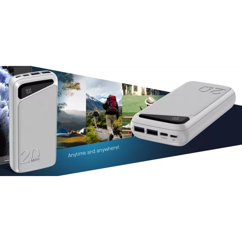 Nešiojama išorinė baterija Navitel PWR20 MX WHITE 20000 mAh