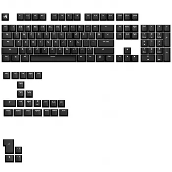 Glorious GPBT Basics Keycaps, ANSI išdėstymas, PBT, Dy