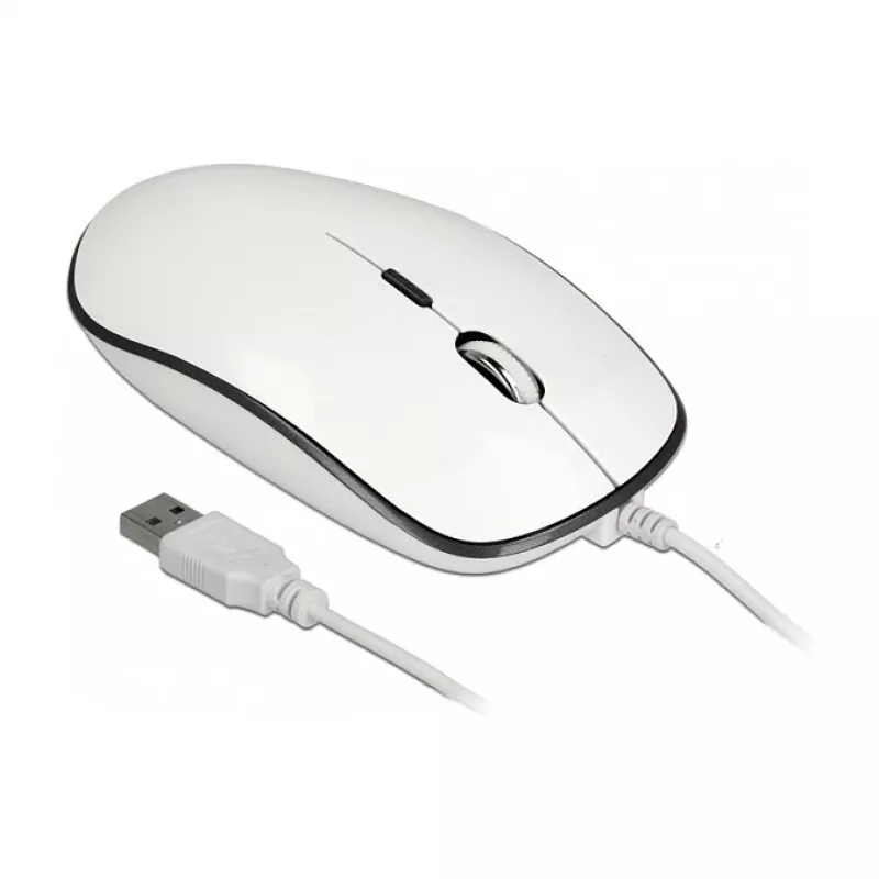 Pelė DeLOCK 12532 Office, abiem rankoms tinkama, USB Type-A, optinė, 3200 DPI