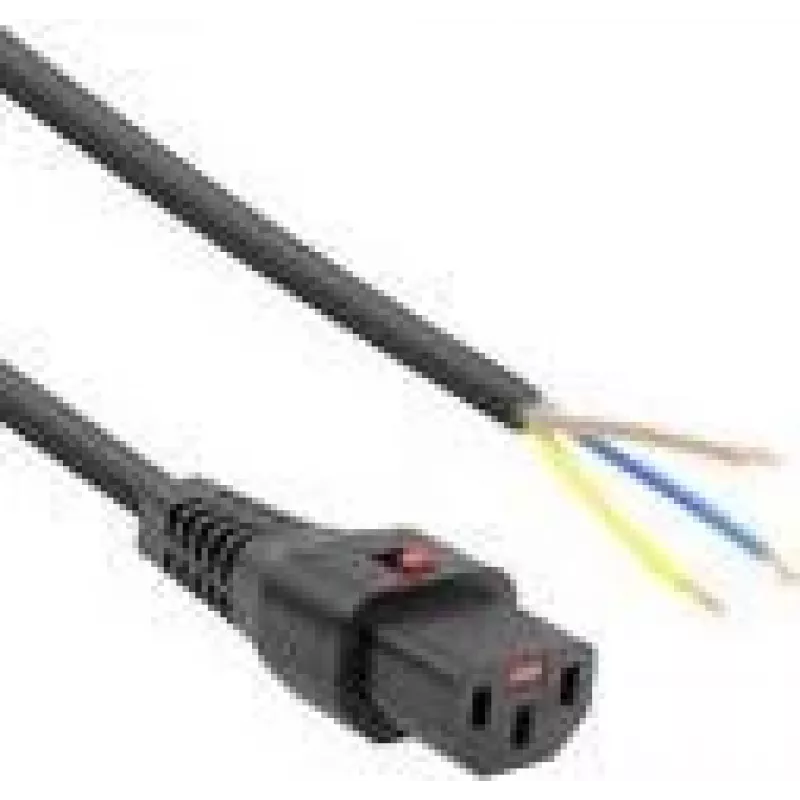 ACT maitinimo laidas C13 IEC užraktas atviras galas juodas 4 m PC1026 230V 10A